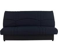 Canapé Convertible Clic-Clac, 3 Places, Tissu Noir, 190 x 90 x 92 cm, Matelas 13 cm, PIXIE