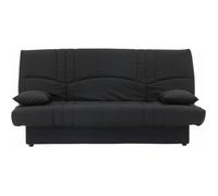 Canapé convertible clic clac 3 places - Tissu Noir - L 190 x P 92 cm - DREAM - Style Contemporain