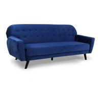 Canapé convertible clic-clac scandinave Helios velours Bleu