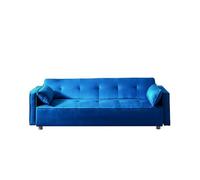 Canapé Convertible COPENHAGUE Tissu 3 Places Bleu Canard 213 cm