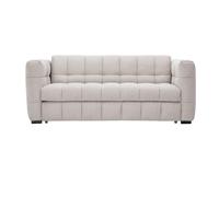 Canapé convertible design 3 places en tissu effet velours texturé beige CORTO