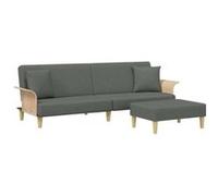 Canape convertible en.casa 2 places en polyester gris 84.5 x 224 x 31 cm gris G