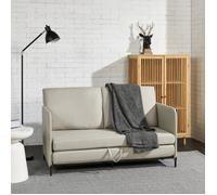 Canapé convertible - EN.CASA - Soini - 2 places - beige - confort moelleux