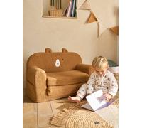 Canapé convertible en mousse et sherpa OURSON camel TU