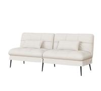 canapé Convertible en Peluche, canape 3 Places, Style Moderne,Pieds en métal 174 * 51 * 72cm, Beige