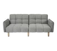 Canapé 2 places convertible Cozy largeur 195 cm avec accoudoirs - Gris