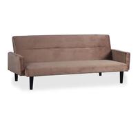 Canapé Convertible en Velours Romeo 182cm Taupe