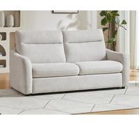 Canapé convertible express 3 places en tissu beige - Couchage 140 cm SOVANIA