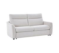 Canapé convertible express 3 places en tissu beige - Couchage 140 cm SOVANIA