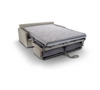 Canapé convertible express - 3 places - LINCOLN - Velours côtelé Beige - 175 x 100 x 87 cm - MONDO