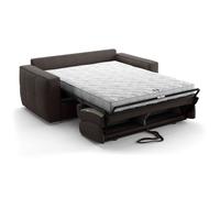 Canapé convertible express - 3 places - SQUARE - Tissu Gris anthracite - 200 x 105 x 90 cm