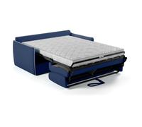 OEM Canapé convertible AGATHE Express Tissu bleu Matelas 14 cm 175 x 100 x 87 cm