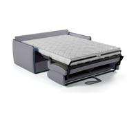 Generique Canapé convertible AGATHE 3 places Tissu gris Matelas 14 cm 175 x 100 x 87 cm