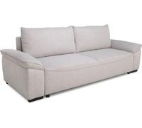 Canapé Convertible NORMAN, 3-4 Places, Tissu Beige, Coffre de Rangement 217L, 240 x 85 x 85 cm