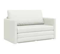CANAPE CONVERTIBLE-SOFA SALON - Canapé-lit - Design ergonomique - Blanc 124x71x78cm Simili cuir @2878540