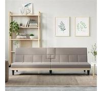 Canape convertible vidaxl 1 places en tissu marron 89 x 200 x 70 cm Beige G