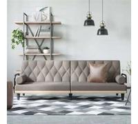 Canape convertible vidaxl 2 places en tissu marron 89 x 205 x 70 cm marron G
