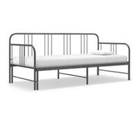 vidaXL Cadre de canapé-lit extensible Gris Métal 90x200 cm