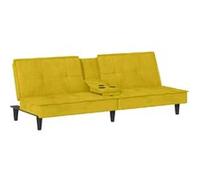vidaXL Canapé-lit - Velours Jaune