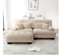 Canapé d’angle Cloud 220×145×81 cm, sans ressorts, avec coussins décoratifs, pour usage quotidien intensif CANAPE
