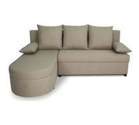 Canapé d angle con ible réversible 3 places JEN Tissu Brun Style contemporain L196 H8 Multicolore G