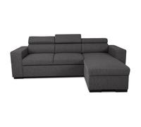 Generique Canapé d'angle VICOMTE convertible réversible 3/4 pl coffre tissu anthracite L237xP167xH88