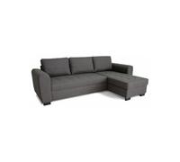 Canapé d angle fi e réversible 4 places Tissu Anthracite L245 P150 H86 cm HAMILTON
