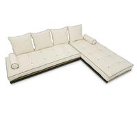 Canape d’angle Tatami Medium Duo Coco Kedro 70x200 - Pascall Futon Ecru