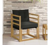 vidaXL Canapé d'extérieur en bois d'acacia massif et Textilène – naturel / gris clair