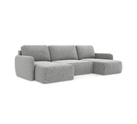 Canapé d'angle 2,5 places modulaire droit en tissu chenille - OMAO