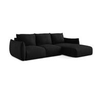 Canapé d'angle 2,5 places modulaire droit en tissu texturé - OMAO