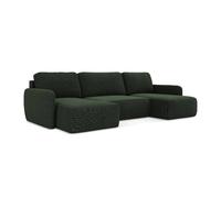 Canapé d'angle 2,5 places modulaire droit en tissu texturé - OMAO