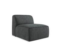 Canapé d'angle 2,5 places modulaire droit en tissu texturé - OMAO