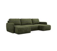 Canapé d'angle 2,5 places modulaire gauche en tissu texturé - OMAO