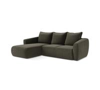 Canapé d'angle 2,5 places modulaire gauche en tissu texturé - OMAO