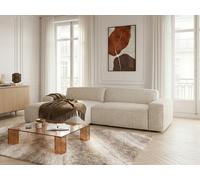 Canapé d'angle convertible avance-recule électrique ABEL tissu chiné beige angle gauche BOBOCHIC 3 places Angle gauche Beige