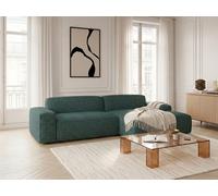 Canapé d'angle convertible avance-recule électrique ABEL tissu chiné vert angle droit BOBOCHIC 3 places Angle droit Vert