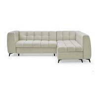 Canapé d'angle convertible Chessy Velours Beige