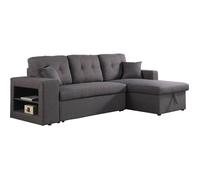 Canapé d'angle convertible/réversible "Axel" - 3 places - Gris