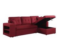 Canapé d'angle convertible/réversible ""Axel"" - 3 places - Rouge