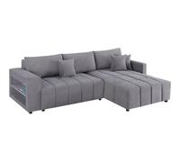 Canapé d'angle convertible tissu chenille 3 places - "Trocadero" - Gris