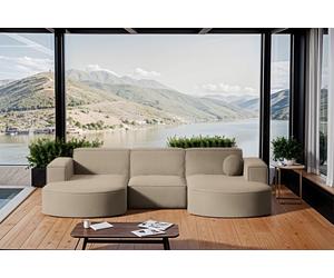 Canapé d'angle de jardin, canapé convertible, canapé d'angle en U Studio de design Modena U Patio Beige