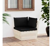 Canapé d'angle de jardin en palettes, avec coussins, canapé lounge d'extérieur, mobilier de jardin, canapé de jardin, canapé d'extérieur, canapé pour jardin, ensemble de mobilier pour balcon, bois de 