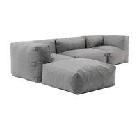 Canapé d'angle de jardin modulable 4 places gris Mixi, Oviala