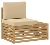 Canapé d'angle d'extérieur vidaXL, blanc, 91 x 63 x 73 cm, bois massif d'acacia