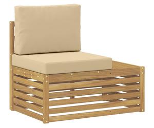 Canapé d'angle d'extérieur vidaXL, blanc, 91 x 63 x 73 cm, bois massif d'acacia