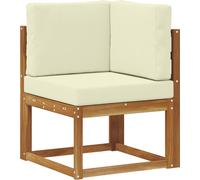 Canapé d'angle d'extérieur vidaXL en bois massif d'acacia