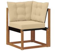 Canapé d'angle d'extérieur vidaXL en bois massif d'acacia et tissu Textilene naturel