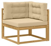 Canapé d'angle d'extérieur vidaXL en polyester blanc