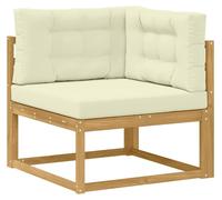 Canapé d'angle d'extérieur vidaXL en polyester blanc
